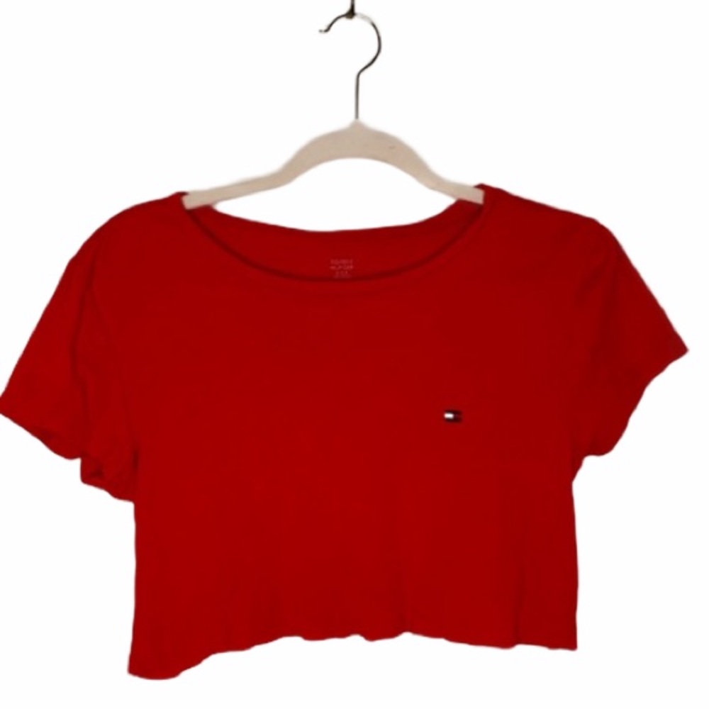 TOMMY HILFIGER DIY CROP TEE RED